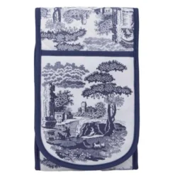 Blue Italian ugnsvante dubbel 18x88 cm blå/vit
