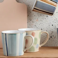 Blue Stripe Mugg Stor 40 cl Blå