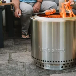 Bonfire + stand 2.0 rökfri eldstad 49,5x44,5 cm silver