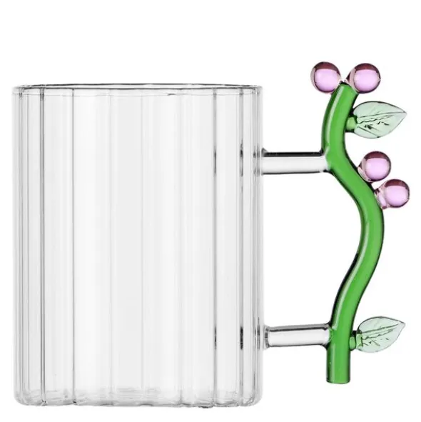 Botanica optiskt mugg 45 cl blomma rosa