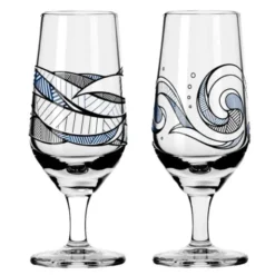 Brauchzeit Snapsglas NO: 5 & 6 2-pack Blå