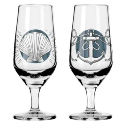 Brauchzeit Snapsglas NO: 1 & 2 2-pack Blå