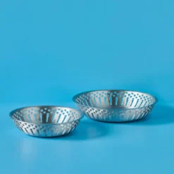 Brödkorg 2-pack antik silverfinish