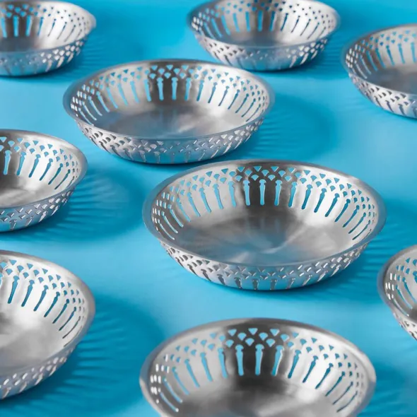 Brödkorg 2-pack antik silverfinish