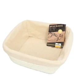 Bread Buddies fyrkantig jäskorg med bomullsduk 25 cm
