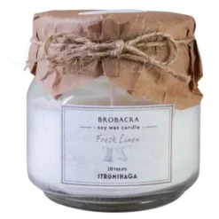 Brobacka doftljus 8 cm fresh linen