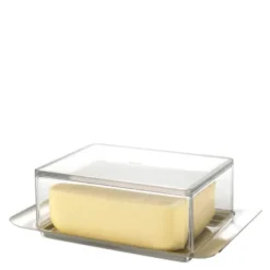 Brunch smörask 16,3x9,9x5,2 cm stål/transparent