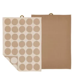 Bubbles kökshandduk 50x70 cm 2-pack warm taupe
