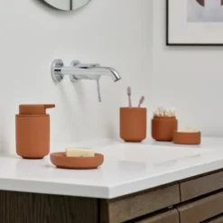 Burk med lock 8 cm Terracotta
