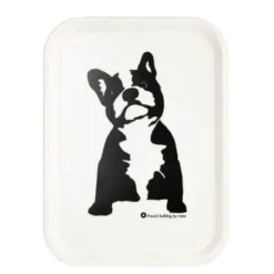 Buster serveringsbricka 27x20 cm vit/svart