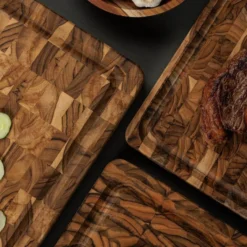 Butcher Block skärbräda 60x40 cm ändträ teak