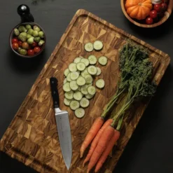 Butcher Block skärbräda 60x40 cm ändträ teak