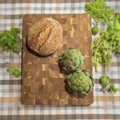 Butcher Block skärbräda 60x40 cm ändträ teak