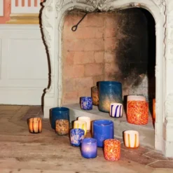 Calore Ljuslykta 10x10 cm Blå