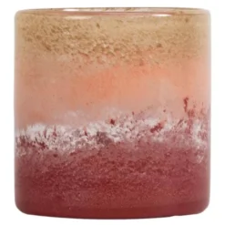 Calore Ljuslykta 15x15 cm Rosa/Beige/Bordeaux