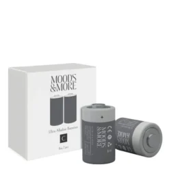 C-batteri 2-pack svart