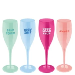 Cheers No.1 champagneglas 10 cl 4-pack flerfärgad