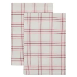 Chef kökshandduk 50x70 cm 2-pack röd/vit