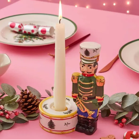 Christmas Tree Nutcracker ljusstake 18 cm