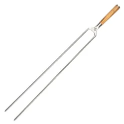 Churrasco gaffelspett grillspett 60 cm stål/olivträ