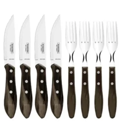 Churrasco grillbestick 8 delar brun