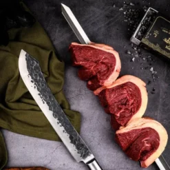 Churrasco grillspett V-form 70 cm stål/olivträ