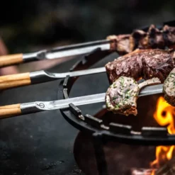 Churrasco grillspett V-form 70 cm stål/olivträ