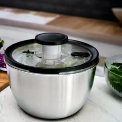 Classic salladscentrifug 5,4 L borstad rostfritt stål/svart