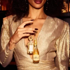 Cocktail Club champagneflaska 12 cm guld