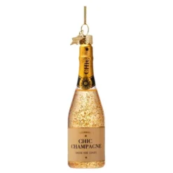 Cocktail Club champagneflaska 12 cm guld