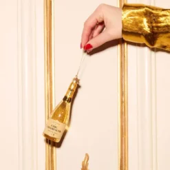 Cocktail Club champagneflaska 12 cm guld