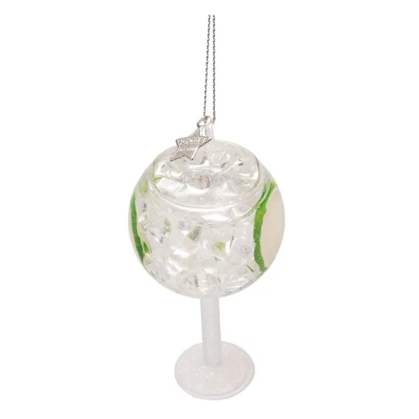 CocktailClub julhänge i glas 11 cm Gin tonic klar