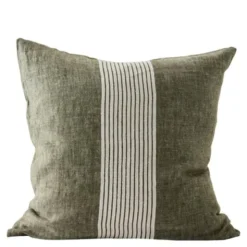 Colette kuddfodral linne 50x50 cm gröna ränder