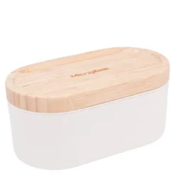 Container Grater rivjärn med behållare cashmere/bambu