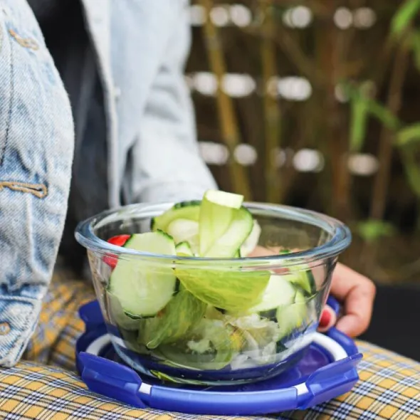 Cook & Go förvaringsburk 0,7 L blå/klar