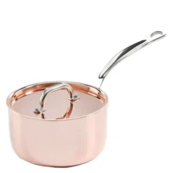 Copper Induction kastrull med lock 1,5 L