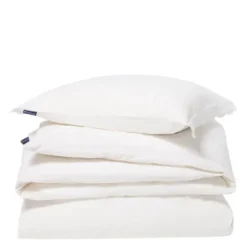 Cotton Percale Scallop Wing påslakanset 150x210 cm vit