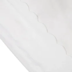 Cotton Percale Scallop Wing påslakanset 150x210 cm vit