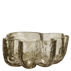 Crackle skål 25 cm taupe