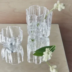 Crackle vas 12 cm klar