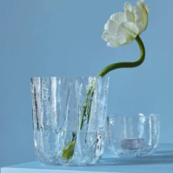 Crackle vas 12 cm klar
