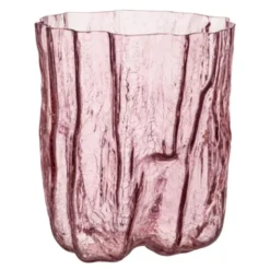 Crackle vas 27 cm rosa