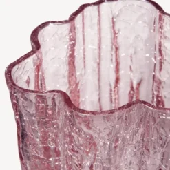 Crackle vas 12 cm rosa
