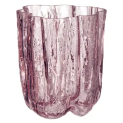 Crackle vas 12 cm rosa