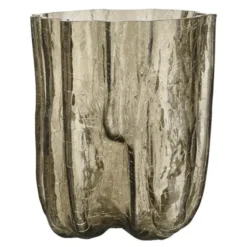 Crackle vas 27 cm taupe