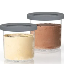 CREAMi glassbyttor NC300EU 4,5 dl 2-pack gul/rosa