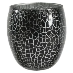 Croco Ljuslykta 10 cm Svart/Silver