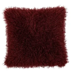 Curly kuddfodral 48x48 cm vinröd