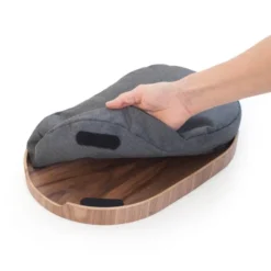 CurveLine anti-slip knäbricka 39x26 cm valnöt/grå