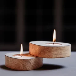 Curve Nupo Värmeljushållare 2-Pack 8x10 cm Ljusgrå